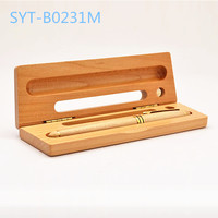 Boîte à stylos en bois de noyer personnalisable à succès en 2025, boîte à stylos rectangulaire, ensemble de boîtes à stylos pour cadeaux, produits promotionnels de bureau
