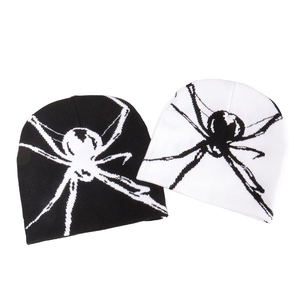 Casquette d'hiver unisexe en acrylique à motif araignée, sans visière, en tissu courant, idéale pour les voyages, la plage et les fêtes d'Halloween – Vente chaude - Product Image 4