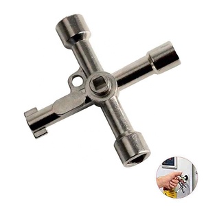 <span class=keywords><strong>Clé</strong></span> universelle multifonctionnelle à 4 voies Clés de plombier pour armoires de compteurs électriques à <span class=keywords><strong>gaz</strong></span> Radiateurs de purge - Product Image 6