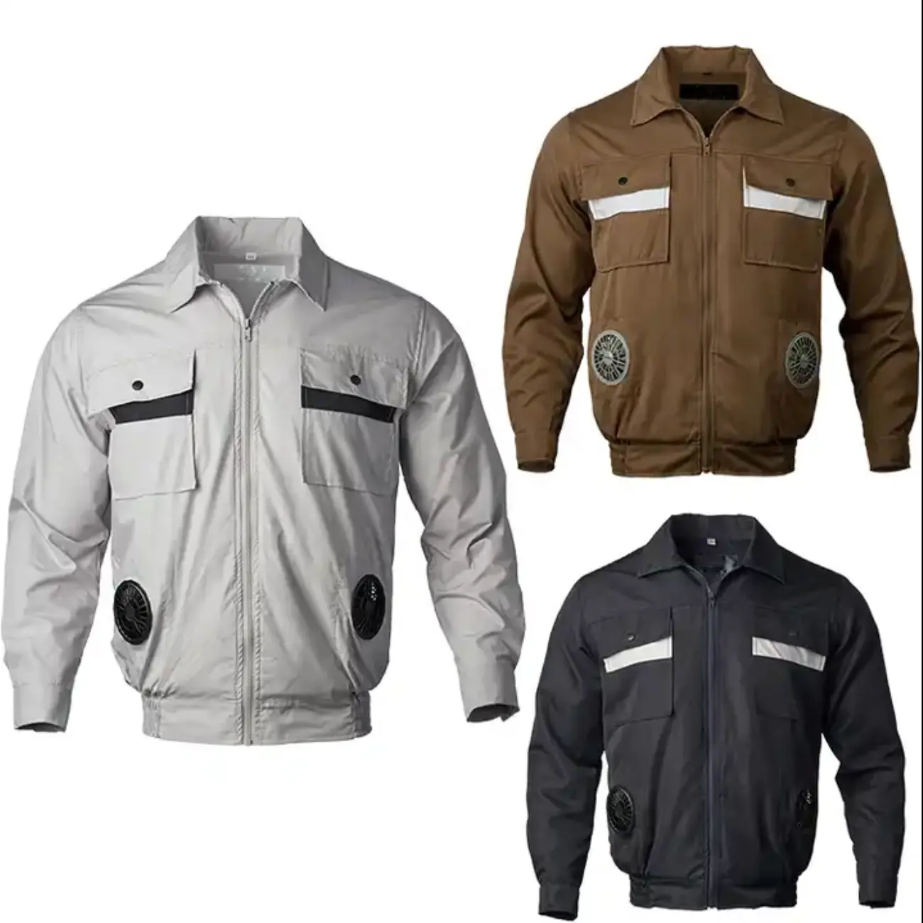 New Summer Environment Working Air-conditioned Jacket Clothes With Four Fans Lightweight Cooling Clothes for wholesale