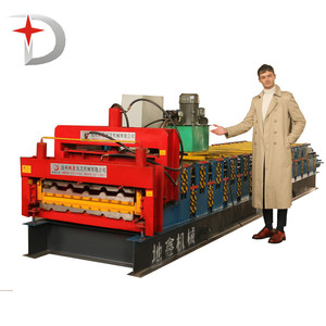 Petit pain de tôle ondulée formant la machine Facile à manipuler en aluminium Rooftile galvanisé faisant profil en <span class=keywords><strong>acier</strong></span> <span class=keywords><strong>tuile</strong></span> automatique PPGI - Product Image 1