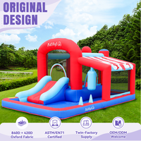 Château gonflable d'extérieur avec toboggan pour enfants, château gonflable familial, fête, capacité de 3 personnes, installation facile pour les enfants