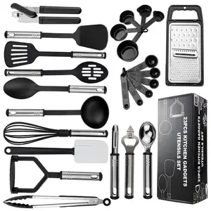 Kitchen Ware Custom Silicone Kitchenware 24pcs Kitchen Accessories Cooking Tools Non Stick Cookware Sets