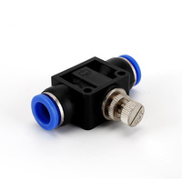 Vanne de régulation de vitesse rapide, régulateur de débit réglable pour systèmes pneumatiques de 4 mm, 6 mm, 8 mm, 10 mm, raccord d'accélérateur