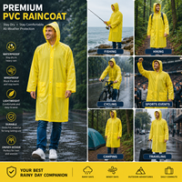 Vente flash : imperméable en PVC pour travailleurs, imperméable durable au design simple, poncho avec boutons, utilisation en extérieur, adultes, enfants, garçons, filles