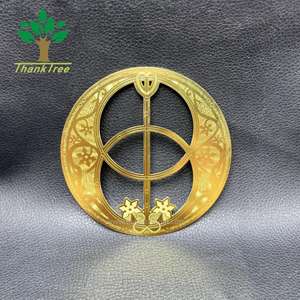 Amuletos de <span class=keywords><strong>Maria</strong></span> de metal grabados de doble cara de alta calidad, amuletos de energía metálicos personalizados para regalos de colección - Product Image 1