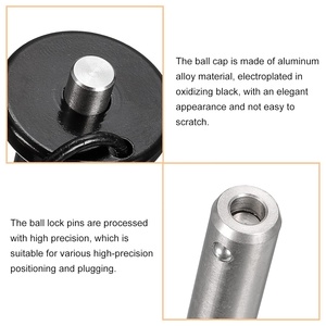 Perni di bloccaggio a sfera all'ingrosso, 304 in acciaio inox con impugnatura a pulsante di bloccaggio a scatto rapido con filo da 24cm - Product Image 4