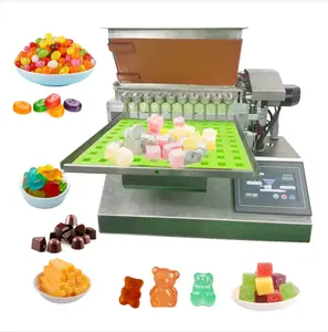 Otomatik mini jöle manuel sert çikolata cipsi sakızlı ayı kalıpları evrensel şeker makinesi küçük boy ölçekli mevduat makinesi