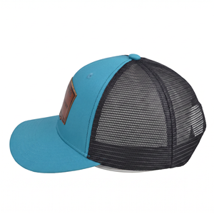 Cappello Trucker Regolabile a 6 Pannelli per Uomo e Donna, Formale, in Tela con Stampa a Rilievo, Patch in Pelle, Visiera Curva, Casual, in Tessuto Comune, da Viaggio - Product Image 3
