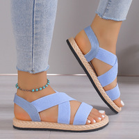 Haute qualité femmes bout ouvert sandales romaines respirant décontracté grande taille Sports de plein air chaussures de marche tendance de la mode pour l'été