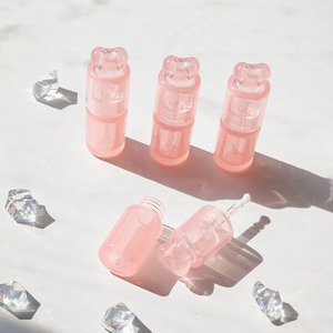 Tubo de brillo de labios en forma de corazón bonito de 3,5 ml, Etiqueta Privada, paquete de tubo de plástico vacío, tubos de brillo de labios rosa - Product Image 4