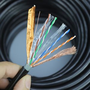 Cable Ethernet SFTP Cat6 para Exteriores, 23AWG, Cobre Puro Sólido, Doble Blindaje, Resistente a los Rayos UV y al Agua, 305m 1000ft, para Uso Industrial en Exteriores - Product Image 1