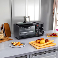 Machine à petit-déjeuner 3 en 1 de haute qualité Four à micro-ondes Cafetière et poêle à frire