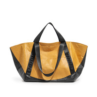 Sac fourre-tout en papier Dupont grande capacité, léger, noir, pour voyages, shopping, sport, avec poignées renforcées