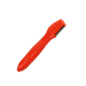 Afilador de cuchillos manual rojo de acero al carbono, utensilio de cocina duradero para uso en exteriores y en el hogar. - Product Image 1