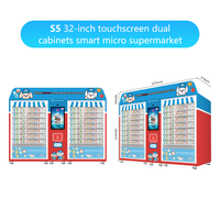 Distributeur automatique intelligent Yunyin à double compartiment avec écran tactile, refroidissement par compresseur et capacité personnalisable