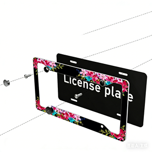 Nouveau Cadre de Plaque d'Immatriculation en Plastique ABS Personnalisé avec <span class=keywords><strong>Logo</strong></span> 3D en Relief, Taille US, Décoratif, avec Votre Propre <span class=keywords><strong>Logo</strong></span>, Mignon et Amusant - Product Image 5