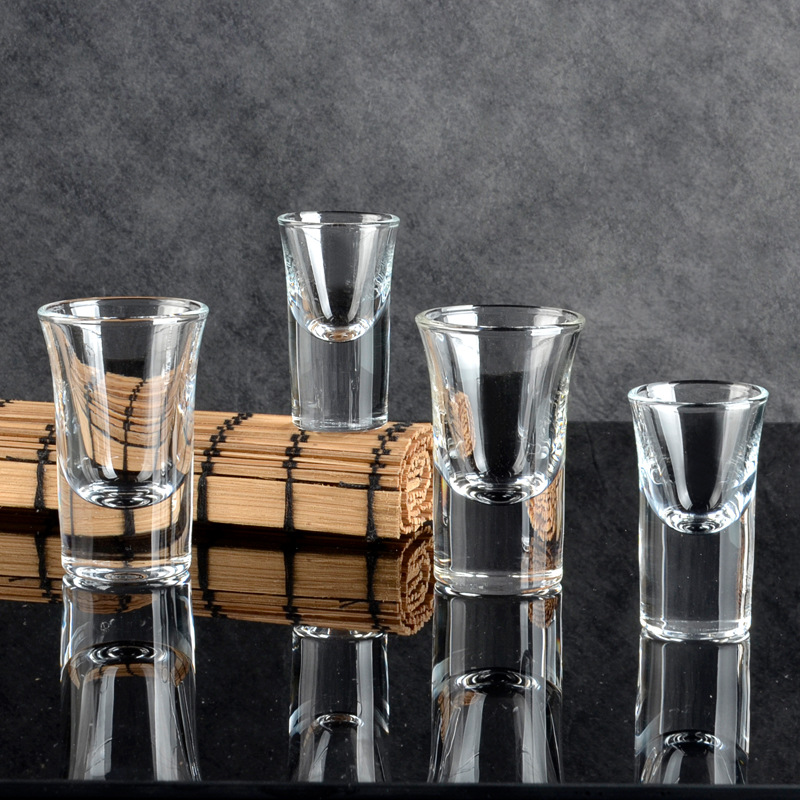 10 20 30ml Glass bullet thick bottom wine glass white mini wine glass