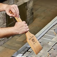 Outil de nettoyage pour barbecue personnalisé, grattoir en bois pour barbecue, brosse en bambou pour nettoyer le barbecue, pour cuisine extérieure