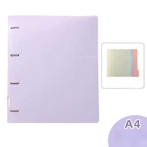 <span class=keywords><strong>Classeur</strong></span> perforé, coque détachable, transparent personnalisé, un outil de rangement parfait pour les matériaux, les papiers d'examen et les documents - Product Image 6