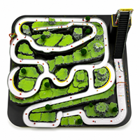 Set Permainan Balap Bola Pinball Rally Track Battle Roll a Ball yang Dapat Disesuaikan untuk Mendukung Siaran Langsung Kompetisi Biliar Marmer