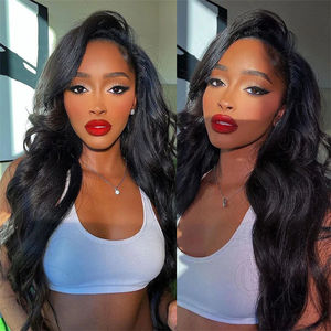 Vücut dalga şeffaf 13x4 13x6 dantel ön işlenmemiş insan saçı peruk, brezilyalı 15A vücut dalga dantel Frontal peruk siyah kadınlar için - Product Image 2