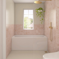 Carrelage en porcelaine terrazzo à gros grains rose 600x1200mm Mat Antidérapant Moderne pour murs de cuisine et de salle de bain