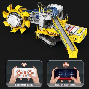 22017 Excavatrice à godets électrique, modèle éducatif pour enfants, jouet de construction à petites briques pour garçons - Product Image 3