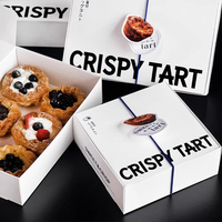 Boîte d'Emballage Personnalisée pour Tartes aux Œufs Jetables, en Papier, pour Aliments Cuits
