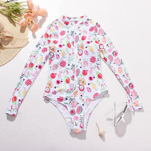 2024 à manches longues Surfwear femmes une pièce imprimé maillot de bain fermeture éclair combinaison maillot de bain maillots de bain <span class=keywords><strong>Boom</strong></span> - Product Image 4