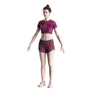 Camiseta de entrenamiento para proveedores, estilo urbano, para gimnasio, retro, personalizada, para hombre y mujer, top corto sin costuras de manga corta - Product Image 5