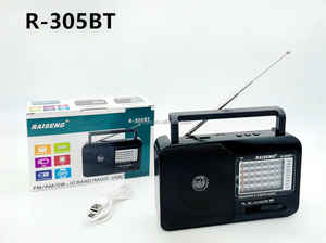 <span class=keywords><strong>Radio</strong></span> portable classique rechargeable DC multibandes AM <span class=keywords><strong>FM</strong></span> SW1-8 10 bandes avec prise pour écouteurs R-305BT R-306BT - Product Image 4