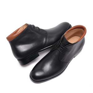 Botas <span class=keywords><strong>Chelsea</strong></span> de Piel Genuina Hechas a Mano para Hombre, Botines Clásicos de Caña Alta con Cordones, Transpirables y Antideslizantes, Zapatos de Vestir a la Moda - Product Image 3