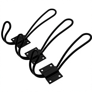 Métal noir durable de conception de mode de YIWANG avec les crochets fixés au mur de manteau de quatre vis - Product Image 2
