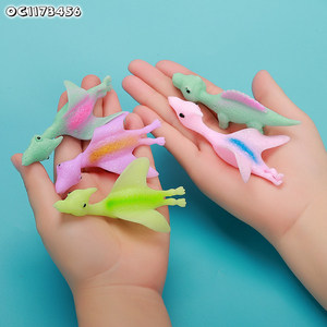 Marioneta de mano de dinosaurio de goma suave grande al por mayor 2025 Best Fidget Cute Animals Funny Catapult Toy Anti Stress Toy para niños - Product Image 4