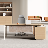 Mobilier de bureau Bureau de direction Table de bureau en bois Bureau de direction en forme de L de luxe