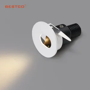 Ángulo de haz estrecho Mini COB Led Spotlight Interior Mini Downlight 3W Regulable Aluminio Spot Light para Hotel Bar