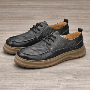 Chaussures décontractées rétro pour hommes, respirantes, à lacets, bout rond, en faux daim, doublure en mesh, semelle extérieure en caoutchouc, semelle intermédiaire en EVA - Product Image 3