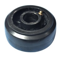Roue pivotante en caoutchouc à roulement à rouleaux robuste 4x2 avec noyau en fer, 4 pouces, capacité de charge 150 kg, noire, certifiée ROHS, directement de l'usine