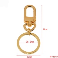 Cadeau personnalisé, accessoires de porte-clés épais en métal, fermoir à clip, porte-clés, fermoir à pression
