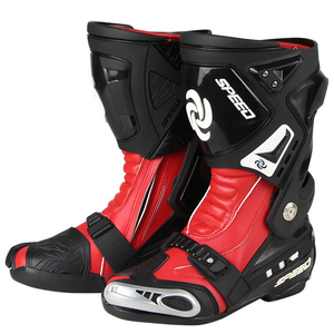Bottes de moto de haute qualité pour la <span class=keywords><strong>cheville</strong></span>, respirantes, en cuir microfibre, pour l'été et toutes les saisons, antidérapantes, à semelle épaisse - Product Image 5