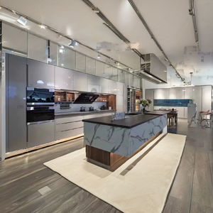 Armarios de cocina de estilo europeo con acabado de laca de MDF sólido Gabinete de cocina de nuevo diseño - Product Image 4