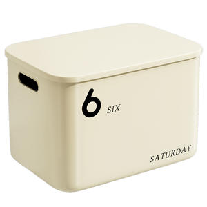 Scatola di plastica moderna con coperchio Desktop Organizer cesto per giocattoli Snack vestiti articoli per la casa - Product Image 4