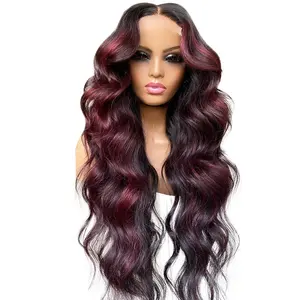 Premier Hope Balayage color brazilian remy human hair 5X5 hd lace closure wigs HD lace top wigs