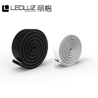 Profil LED encastrable avec diffuseur continu de 20 m, canal d'éclairage linéaire encastré pour éclairage de plafond commercial