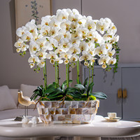 Vente en gros de tiges d'orchidées artificielles au toucher réel, 85 cm, Phalaenopsis, fleurs en soie pour la décoration de mariage, de fête, de maison et d'hôtel