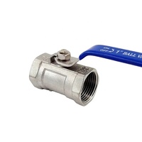 Long manche basse pression 1 1/4 "acier inoxydable 304 316 une pièce fil bouton robinet à boisseau sphérique Npt Bspt Bspp G