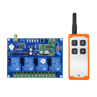 Télécommande universelle 4 boutons 433 MHz 4 canaux en métal pour porte de garage et clé de voiture, duplicateur de code roulant à apprentissage fixe, piles AAA incluses