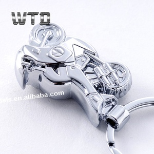 Hot selling Motorcycle shape metal and leather keychain custom car logo leather keychain - Product Image 6