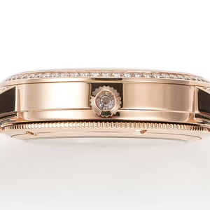Montre élégante pour femme avec cadran en nacre bleue, boîtier en or rose, mouvement mécanique, phase de lune, nouvelle collection 2026, étanche - Product Image 4
